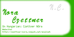 nora czettner business card
